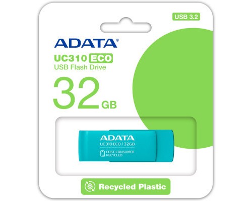 USB флеш накопичувач ADATA 32GB UC310 Eco Green USB 3.2 (UC310E-32G-RGN) 