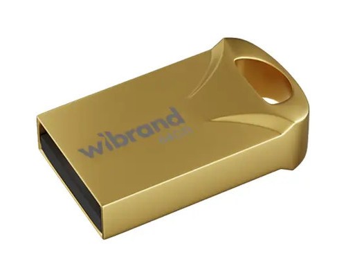 USB флеш накопичувач Wibrand 64GB Hawk Gold USB 2.0 (WI2.0/HA64M1G) 