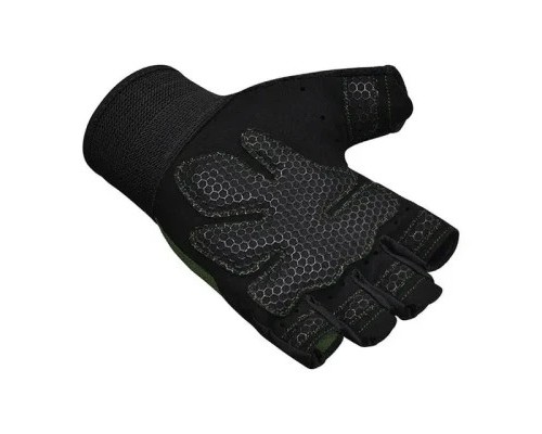 Рукавички для фітнесу RDX W1 Half Black Plus L (WGA-W1HB-L+)