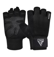 Рукавички для фітнесу RDX W1 Half Black Plus L (WGA-W1HB-L+)