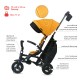 Дитячий велосипед QPlay Nova+ Rubber Desert Yellow складаний триколісний (S700-13Nova+DesertYellow)