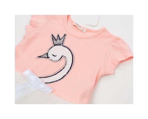 Плаття дитяче Breeze з лебедем (14253-104G-peach)