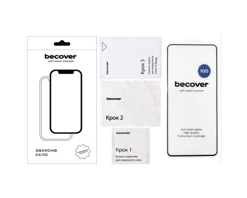 Скло захисне BeCover Realme 12 Pro 5G 10D Black (711346)