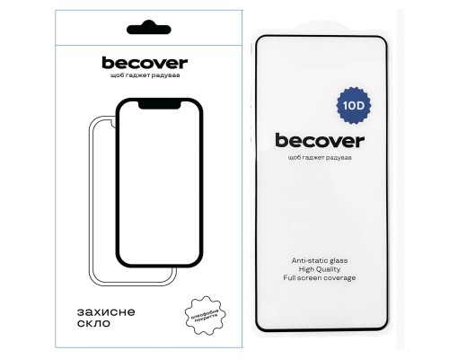 Скло захисне BeCover Realme 12 Pro 5G 10D Black (711346)