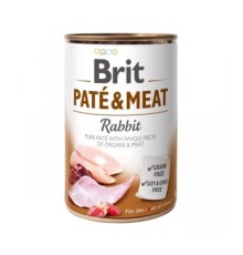 Вологий корм для собак Brit Care Pate and Meat для дорослих собак з кроликом (8595602557455)