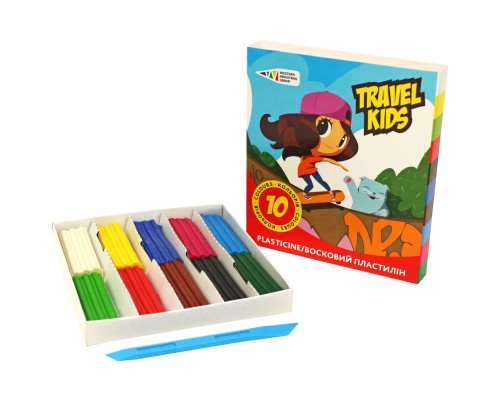 Пластилін ГАММА'UA Travel kids Зі стеком 10 кольорів 120 г (4820072539859)