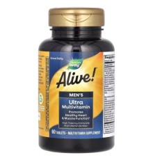 Мультивітамін Nature's Way Мультивітаміни ультра для Чоловіків, Alive! Men's Ultra Multivitamin, 60 (NWY-15685)