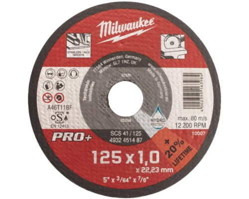 Круг відрізний Milwaukee SCS 41/125x1 PRO+ (10 шт) в металевому боксі (4932478998)