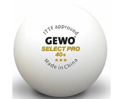 М'ячик для настільного теніса Gewo Select Pro 40+ ITTF 6 шт (86481200) (931059)