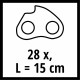 Ланцюг Einhell 15см 1.0мм 3/10