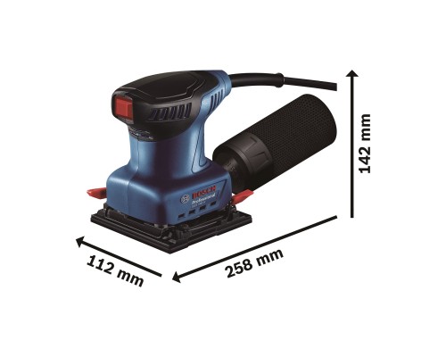 Шліфувальна машина Bosch GSS 140 A 220Вт, платформа 101х112, 28000кол/хв, 1.1кг (0.601.2A8.021)