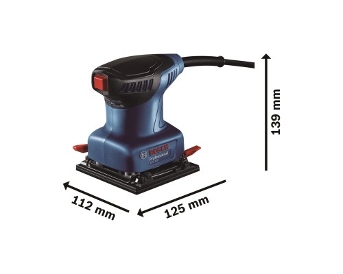 Шліфувальна машина Bosch GSS 140 A 220Вт, платформа 101х112, 28000кол/хв, 1.1кг (0.601.2A8.021)