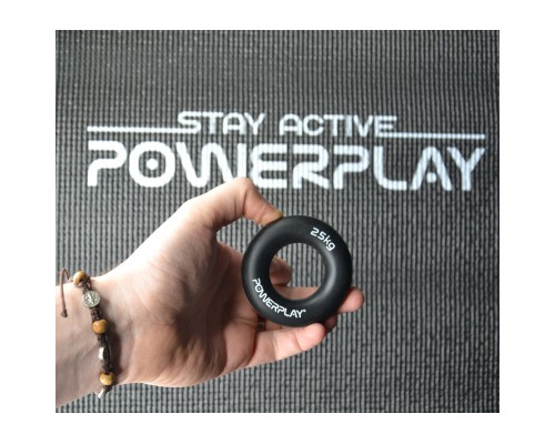 Еспандер PowerPlay PP-4324 Hand Grip Ring Hard 25 кг Чорний (PP_4324_25kg)