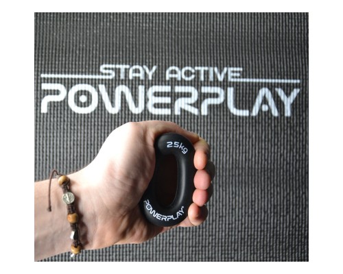 Еспандер PowerPlay PP-4324 Hand Grip Ring Hard 25 кг Чорний (PP_4324_25kg)