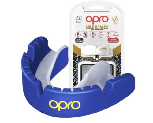 Капа Opro Gold Braces під брекети Dark Bluel/Pearl (102506002) (Gold_Braces_Blue/Pearl)