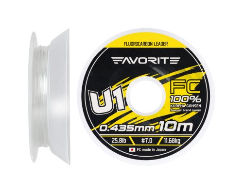 Флюорокарбон Favorite U1 FC 10m 7.0/0.435mm 25.8lb/11.68kg (1693.11.86)
