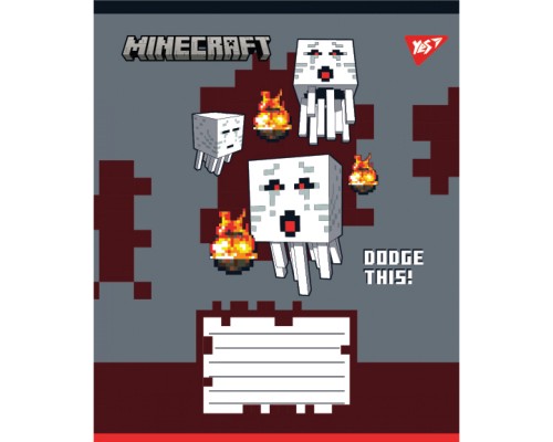 Зошит Yes Minecraft Walls А5 12 аркушів лінія (767564)