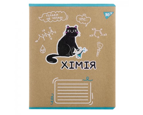 Зошит Yes предметний ХІМІЯ Black cat 48 аркушів, клітинка (767468)