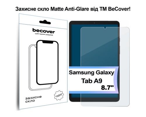 Скло захисне BeCover Matte Anti-Glare Samsung Galaxy Tab A9 SM-X115 8.7