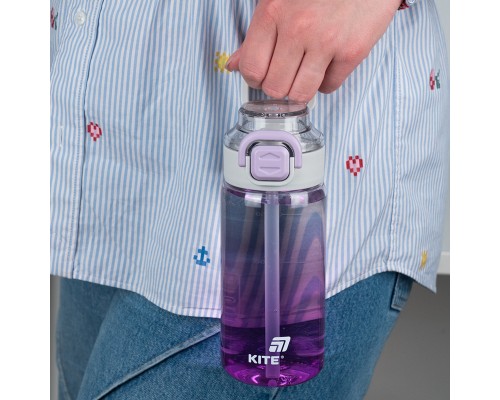 Поїльник-непроливайка Kite 600 мл, фіолетова (K25-1212-3)