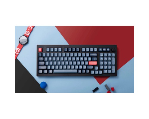 Клавіатура Keychron V5 Max Gateron Jupiter Red Knob Hot-Swap QMK Wireless/Bluetooth/USB-А UA Black (V5M-D1-UA)