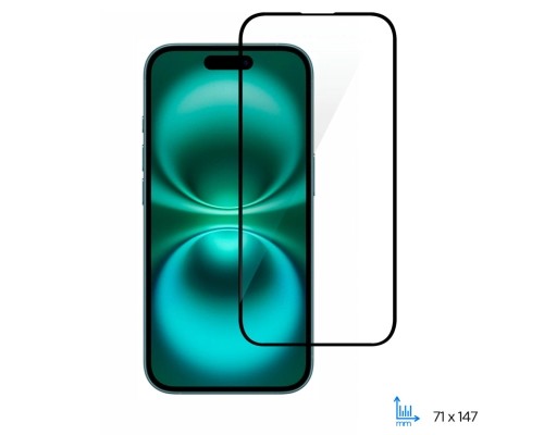 Скло захисне 2E Apple iPhone 16 2.5D FCFG black (2E-IP-16.-6.1-SMFCFG-BB)