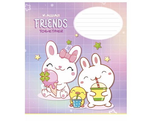 Зошит Школярик Kawaii Friends 12 аркушів лінія (012-3422L)