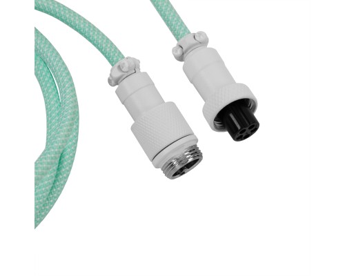 Дата кабель USB-C + USB A to USB-C 1.36m Coiled Aviator mint Keychron (CAB18_KEYCHRON)