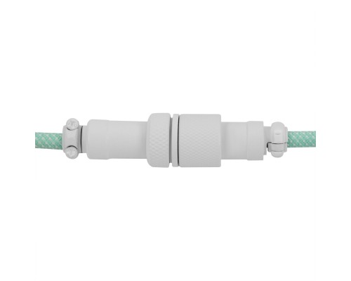 Дата кабель USB-C + USB A to USB-C 1.36m Coiled Aviator mint Keychron (CAB18_KEYCHRON)