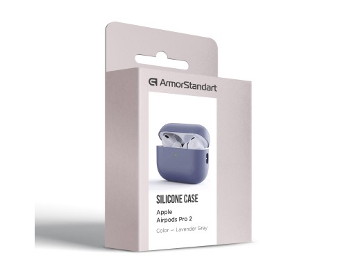 Чохол для навушників Armorstandart Silicone Case для Apple Airpods Pro 2 Lavender Grey (ARM64543)