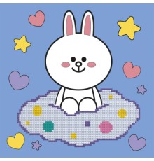 Картина по номерам Santi Лайн Френдс Коні на хмаринці 25х25 см з алмазною мозаїкою (954939)