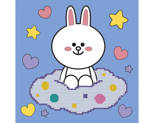 Картина по номерам Santi Лайн Френдс Коні на хмаринці 25х25 см з алмазною мозаїкою (954939)