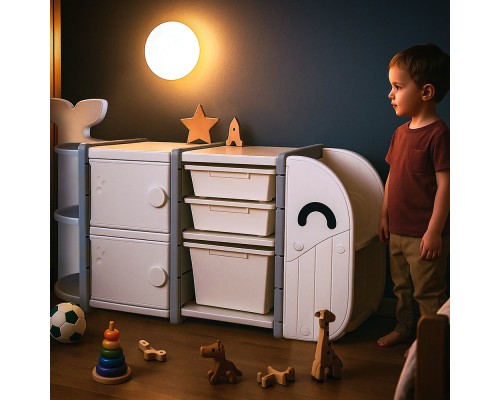 Дитячий стелаж Mealux Swimo White (KD-E017 White)