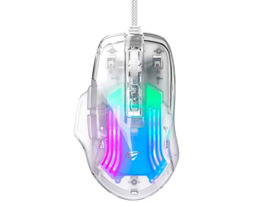 Мишка Havit HV-MS1011SE USB Transparent White (6950676293678)