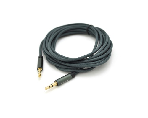 Кабель мультимедійний 3.5mm M to 3.5mm M 3.0m black VEGGIEG (YT-AUXGJ(M)/(M)-AB-3)