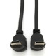 Кабель мультимедійний HDMI M to HDMI M 1.0m V1.4 90° corner black Merlion (YT-HDMI-1.0m/90°-90°)