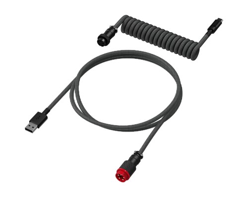Дата кабель USB 2.0 AM to USB-C 1.37m coiled gray-black HyperX (6J679AA)