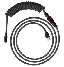 Дата кабель USB 2.0 AM to USB-C 1.37m coiled gray-black HyperX (6J679AA)
