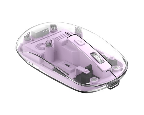 Мишка XO M12 Wireless Transparent/Pink (M12 Purple)