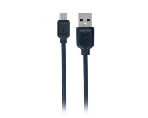Дата кабель USB 2.0 AM to Micro 5P 1.0m 2.1A black XO (NB36-M-1-BK)