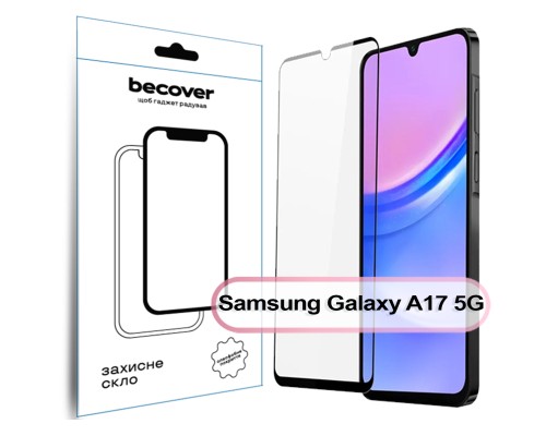 Скло захисне BeCover Samsung Galaxy A17 5G SM-A176 Black (713732)