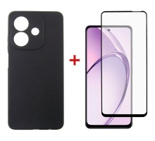 Чохол до мобільного телефона Dengos Carbon + glass Oppo A40m/A40 Black (DG-KM-159)