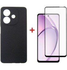Чохол до мобільного телефона Dengos Carbon + glass Oppo A40m/A40 Black (DG-KM-159)