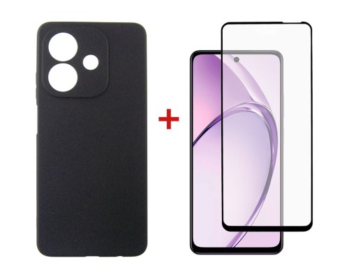 Чохол до мобільного телефона Dengos Carbon + glass Oppo A40m/A40 Black (DG-KM-159)