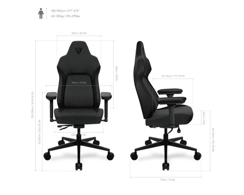 Крісло ігрове TX3 Core Smart Racer Black (TEGC-2069101.11)