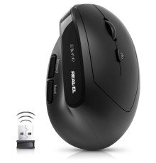Мишка REAL-EL RM-490W Wireless/Bluetooth Black (EL123200058)