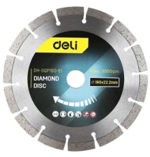 Круг відрізний Deli 180 x 22,2 мм для сухого різу (EDH-SQP180-E1)