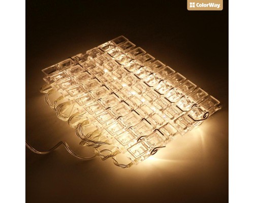 Гірлянда ColorWay 40 LED, 4.2м, з прищіпками (CW-LCP-40L42B)