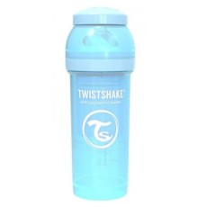 Пляшечка для годування Twistshake антиколькова 260 мл, світло-блакитна (69864)