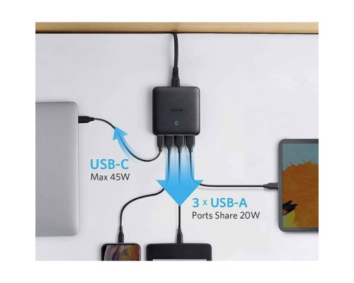 Зарядний пристрій Anker PowerPort Atom III Slim 4 - 65W 3&1xUSB-C PIQ3.0 (A2045G11)